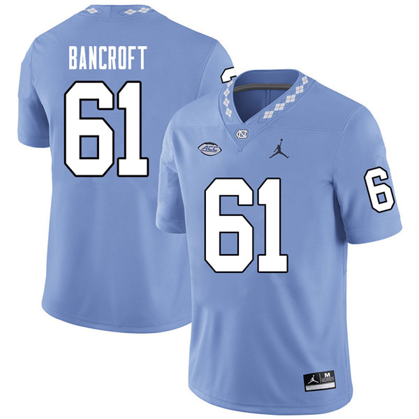 Jordan Brand Men #61 Tommy Bancroft North Carolina Tar Heels College Football Jerseys Sale-Carolina